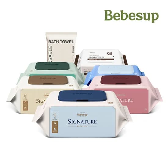 베베숲 시그니처 에코블루 물티슈 70매 캡 10팩