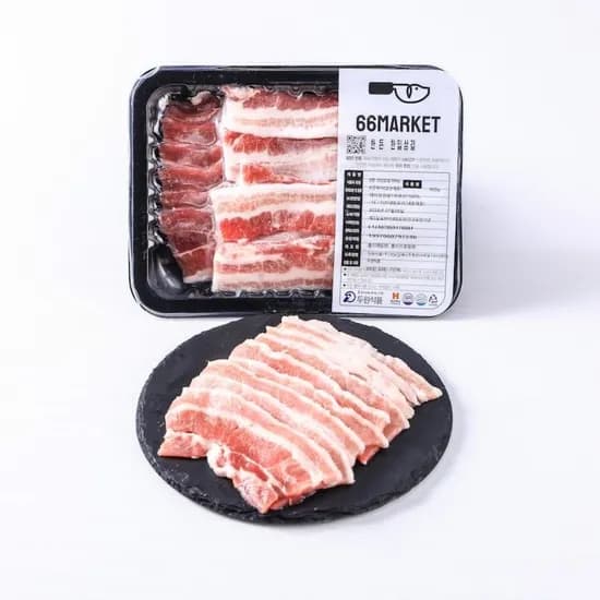 국내산 한돈 냉동대패삼겹살 총 800g