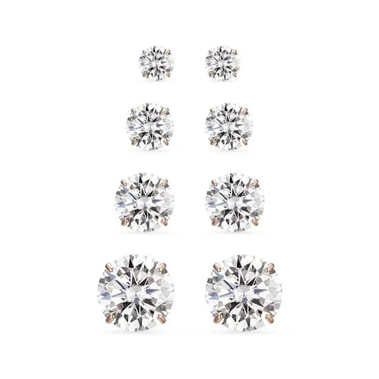 도로시 14k 모이사나이트 베이직 4프롱 귀걸이