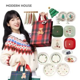 모던하우스 포근한겨울 크리스마스 간식트레이 4개 세트