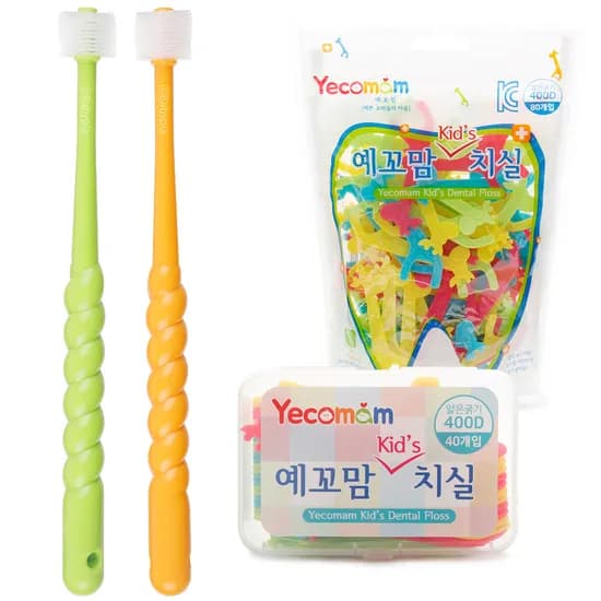 예꼬맘 360도 칫솔 2개 치실 120p
