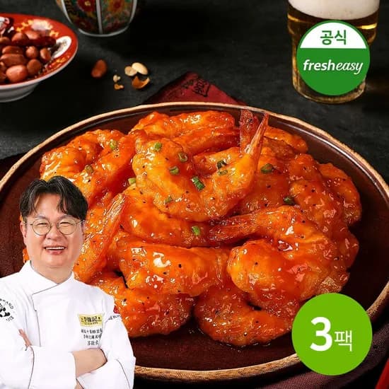 여경래 칠리새우 400g(새우200g+소스200g) x3팩