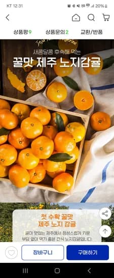 고당도 조생감귤 4.5kg s~m 로얄과