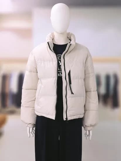 르샵 하이넥 푸퍼 하프 패딩
