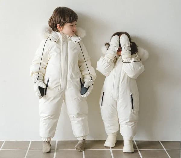 올인원 유아 방한복 겸 스키복