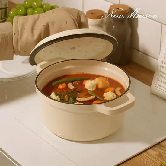 아이보리 무쇠냄비 20cm 15,900원