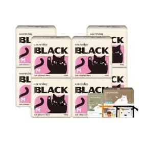 시크릿데이 블랙 중형 생리대 7+1팩