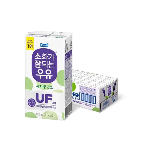 매일유업 소화가 잘되는 우유 저지방 190ml 24개