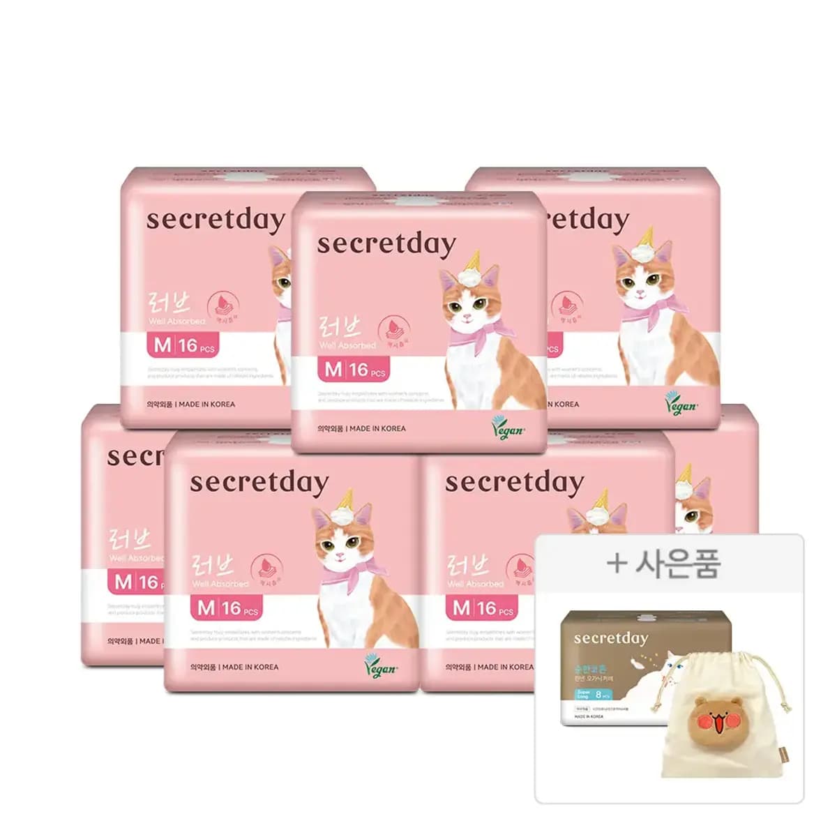 시크릿데이 러브 생리대 7팩