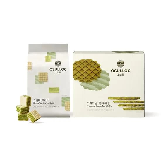오설록 녹차와플 72g 그린티 웨하스 100g