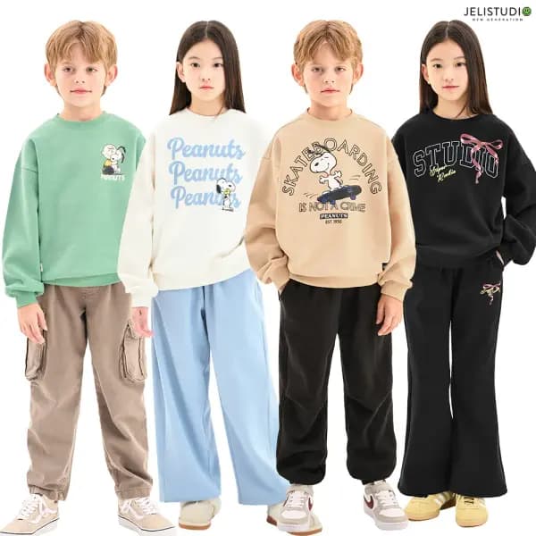 젤리스튜디오 보우엠블럼 스커트팬츠 기모상하복