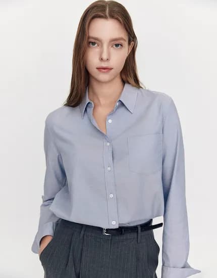 출근룩 옥스포드 긴팔셔츠