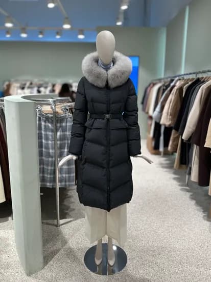 듀엘 폭스퍼 벨티드 롱 구스다운 점퍼