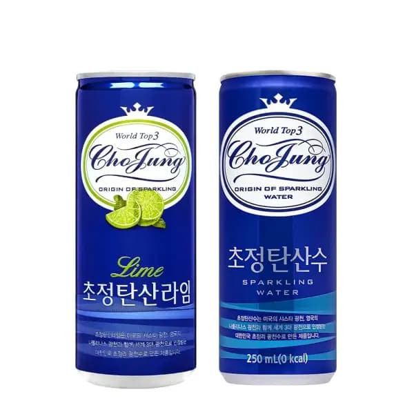 초정 탄산수 플레인/라임 250ml x 60캔
