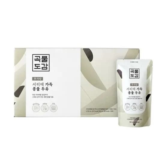 국산 서리태 콩물 두유 180ml 15개입