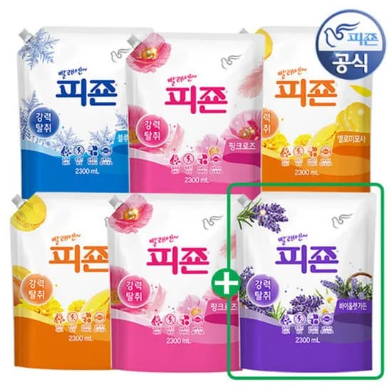 피죤 강력탈취 섬유유연제 2300ml x 6개