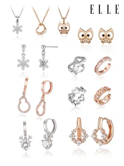 엘르주얼리 목걸이 귀걸이 50종 9,900원