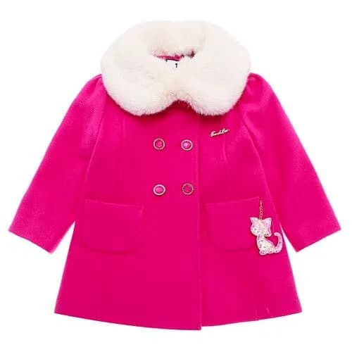 프렌치캣 핑크 퍼카라 코트