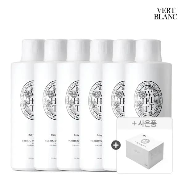베르블랑 아기 섬유유연제 리필 6개 이염방지시트 100매
