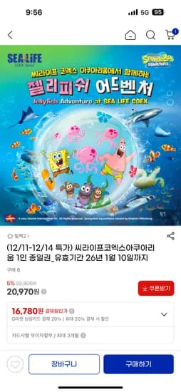씨라이프코엑스아쿠아리움 1인 종일권