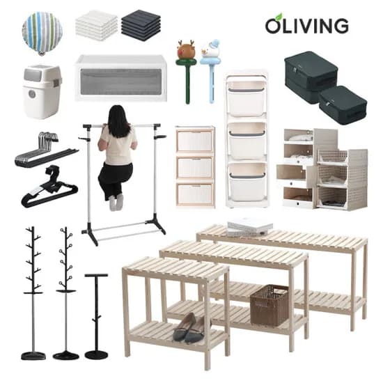 올리빙 원목 신발장 선반 2단 500