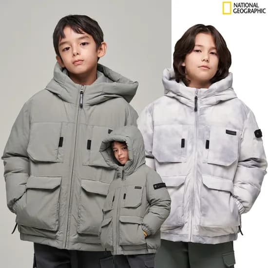 내셔널지오그래픽 키즈 어드벤처 유틸리티 덕 다운 점퍼