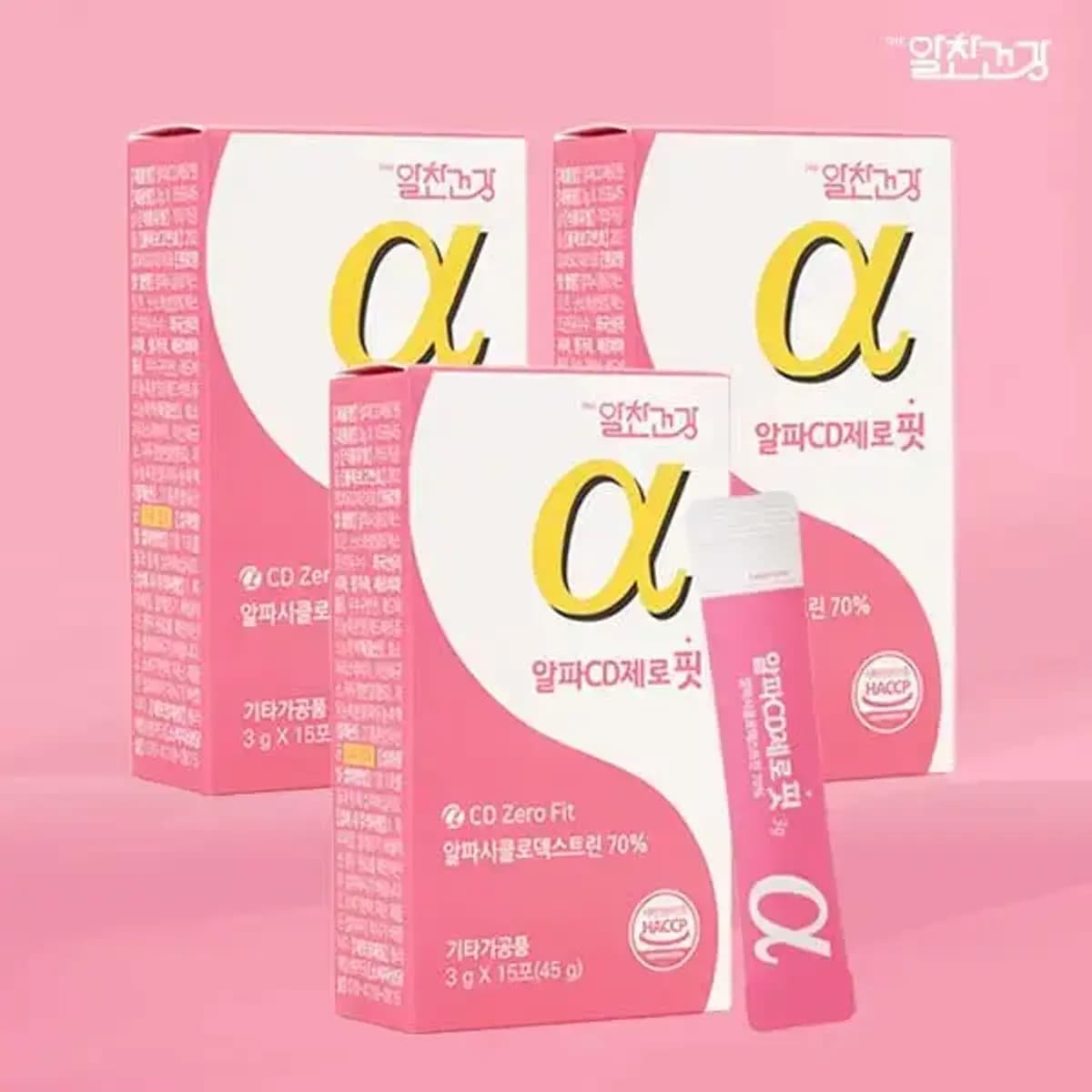 알파 CD 제로핏 덱스트린 파우더 자두맛 3박스