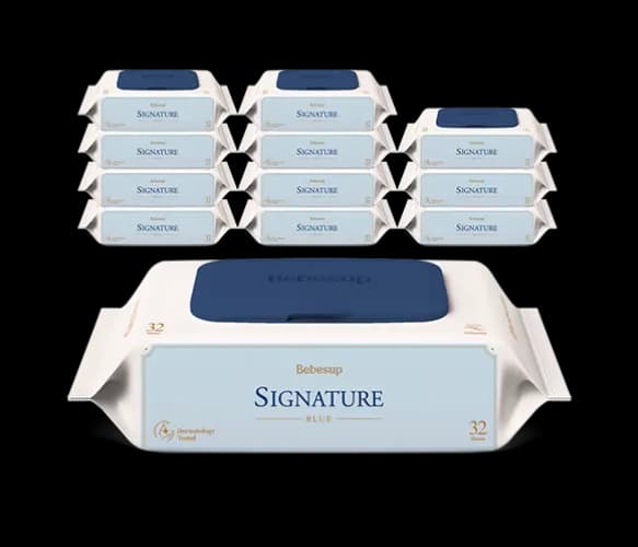 베베숲 시그니처 블루 32매 슬림 캡 12팩