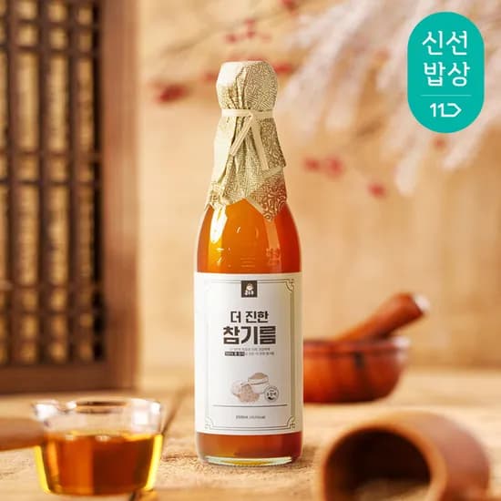 홍주부 저온압착 참기름 350ml x 2병
