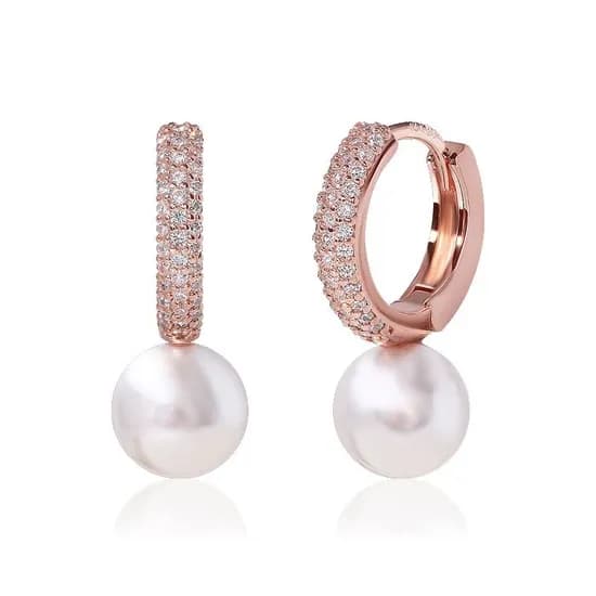 루브르파리 14k G.F 멜보 진주 원터치 링 귀걸이 12개