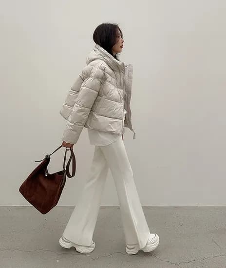 폴뎃 하이넥 후드패딩