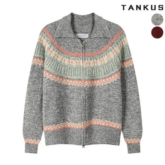 탱커스 여성 카라 노르딕 가디건