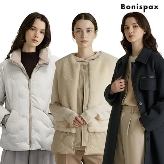 보니스팍스 속기모 골지 반넥 티셔츠 2개