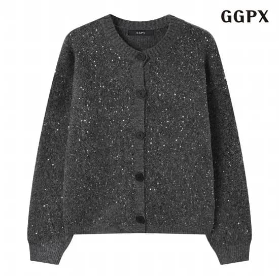 GGPX 스팽글 포인트 니트 가디건