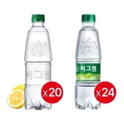 씨그램 레몬 450ml 20PET 라임 350PET 24입 총44개