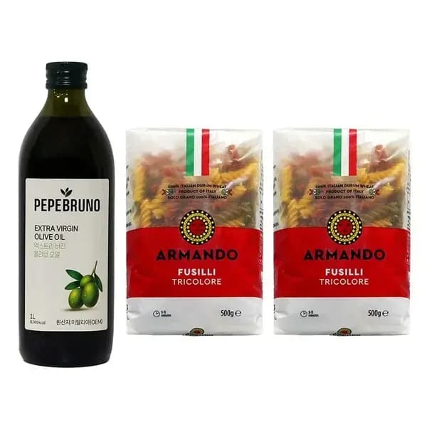 페페브루노 엑스트라버진 올리브오일 1L 푸실리 500g 2개