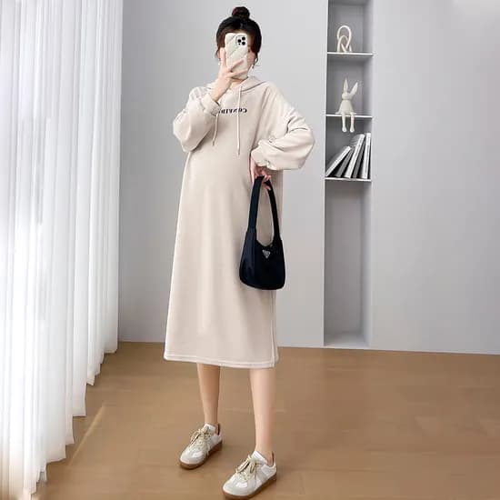 임부복 라지L 후드롱 원피스