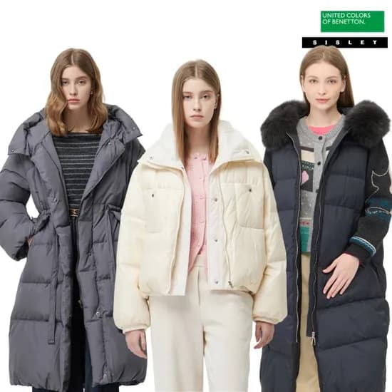 모나미 후드 중기장 패딩