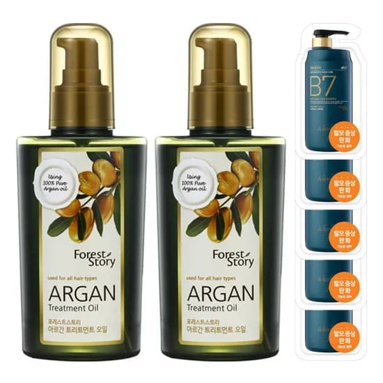 포레스트스토리 아르간 오일 헤어에센스 120ml 2개 샴푸 5매