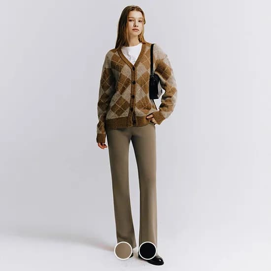 지오다노 기모 부츠컷 풀밴딩 팬츠