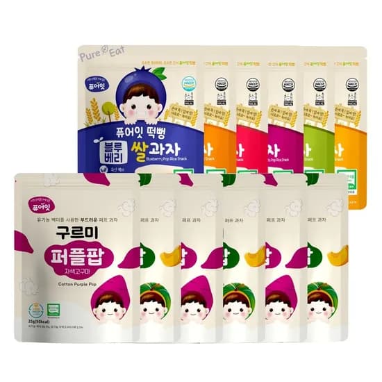 떡뻥 튀밥 야채링 스틱 과일링 롱스틱 12봉