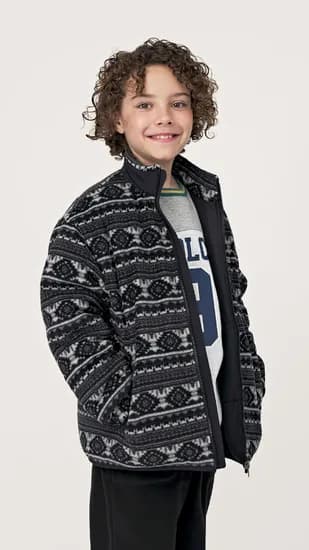 볼컴키즈 포인트 후드 패딩