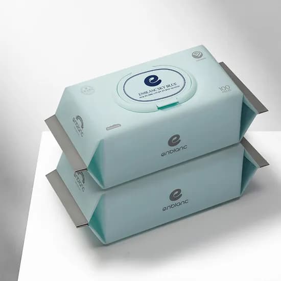 앙블랑 대용량 100매 아기물티슈 스카이블루 20팩