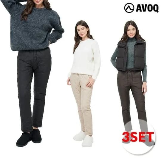 아보크 패딩팬츠 3종