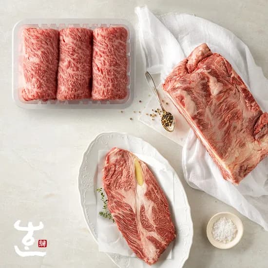 한우지예 1/1+등급 한우 등심 500g