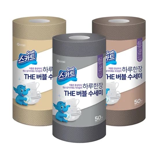 스카트 버블수세미 50매X3개 수세미 3매