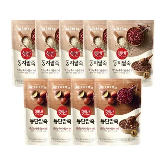 햇반죽 동지팥죽 420g 5개 통단팥죽 420g 4개