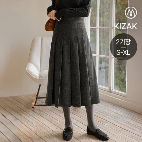 키작아도 모직 스커트 겨울플리츠