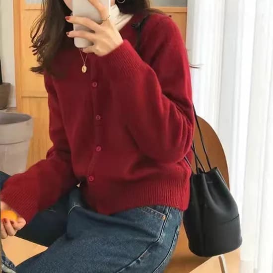 KARRA 페일레귤러 니트가디건