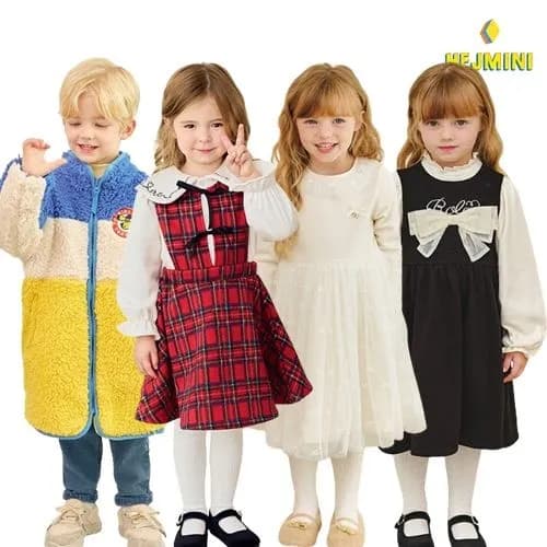 헤이미니 로얄리본 밍크기모 원피스